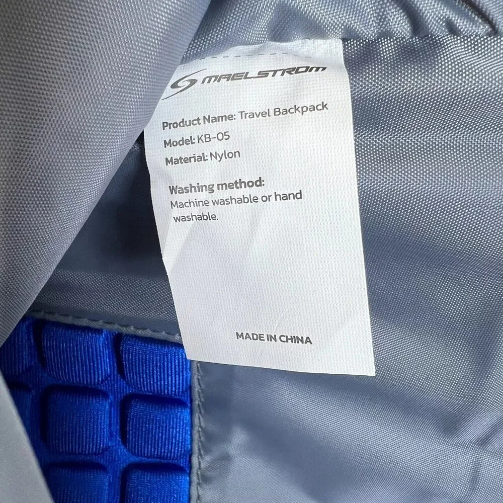 Maelstrom KB-05 Unisex Black Nylon Adjustable Strap Travel Backpack - Picture 13 of 13